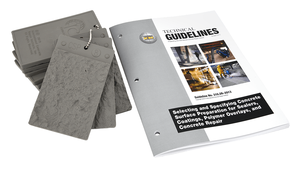 DeFelsko CSPTG | ICRI Concrete Surface Profile Chips with Technical Guide | Set of 10 - generaltechuae