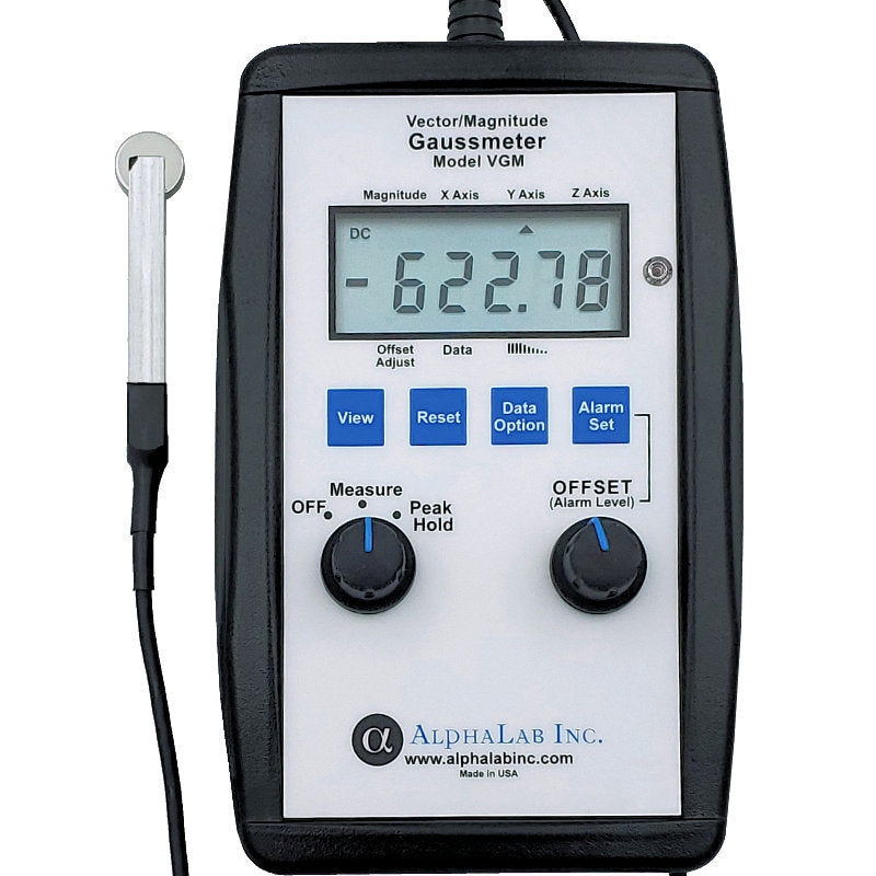 AlphaLab VGM-HC | Vector/Magnitude Gaussmeter with Hard Case | 3-Axis, ±799.99 G - generaltechuae