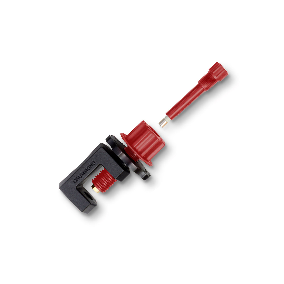 Martindale DRUGCLAMP-F0.5-RD | Drummond Fused G-Clamp | Red, 0.5 A Fuse, 4 mm Socket - generaltechuae