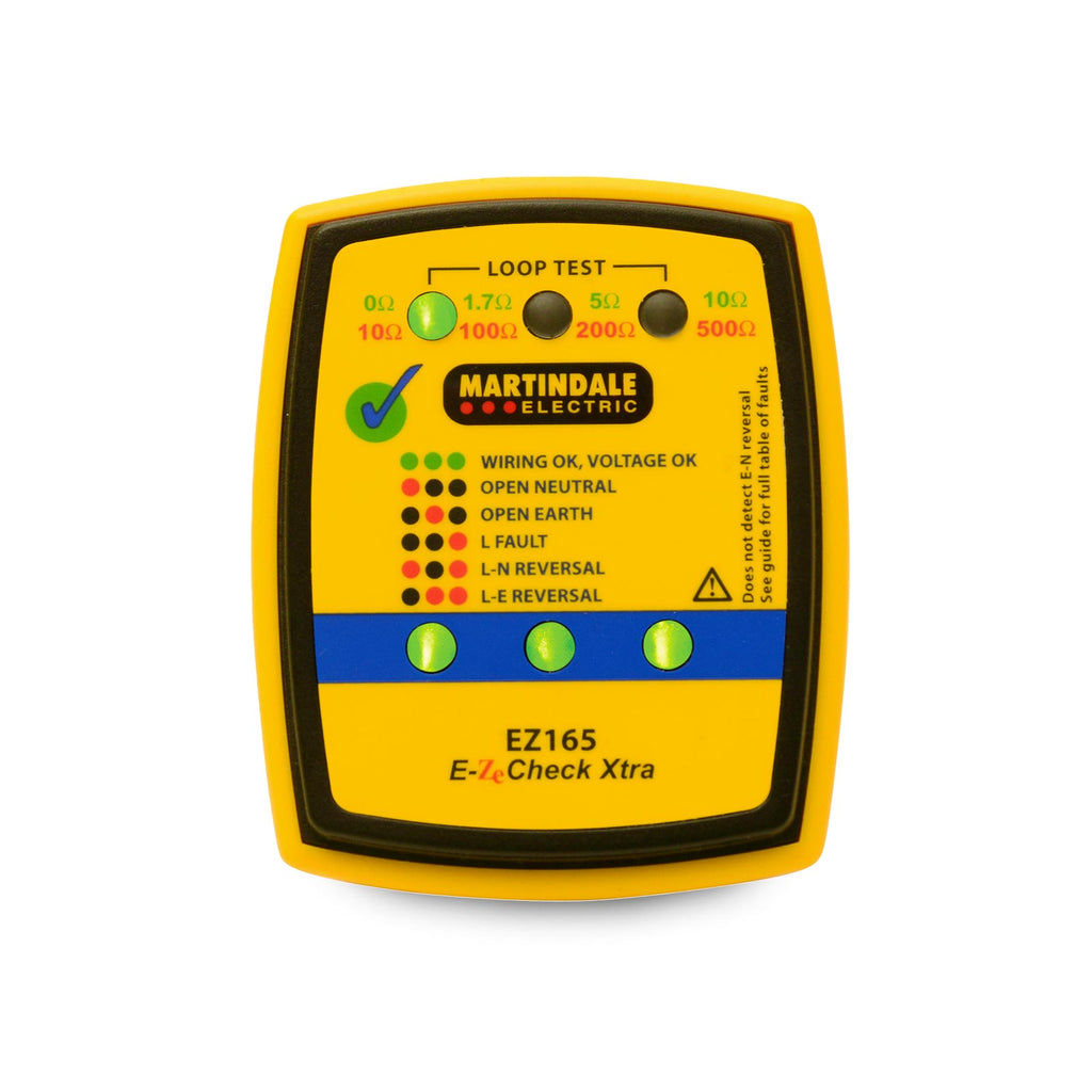 Martindale MAREZ165 | EZ165 Socket & Non-Trip Earth Loop Tester | 1.7 to 500 Ω - generaltechuae