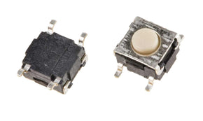 Omron B3S-1000, Cream Button Tactile Switch, SPST 50 mA @ 24 V dc 0.55mm