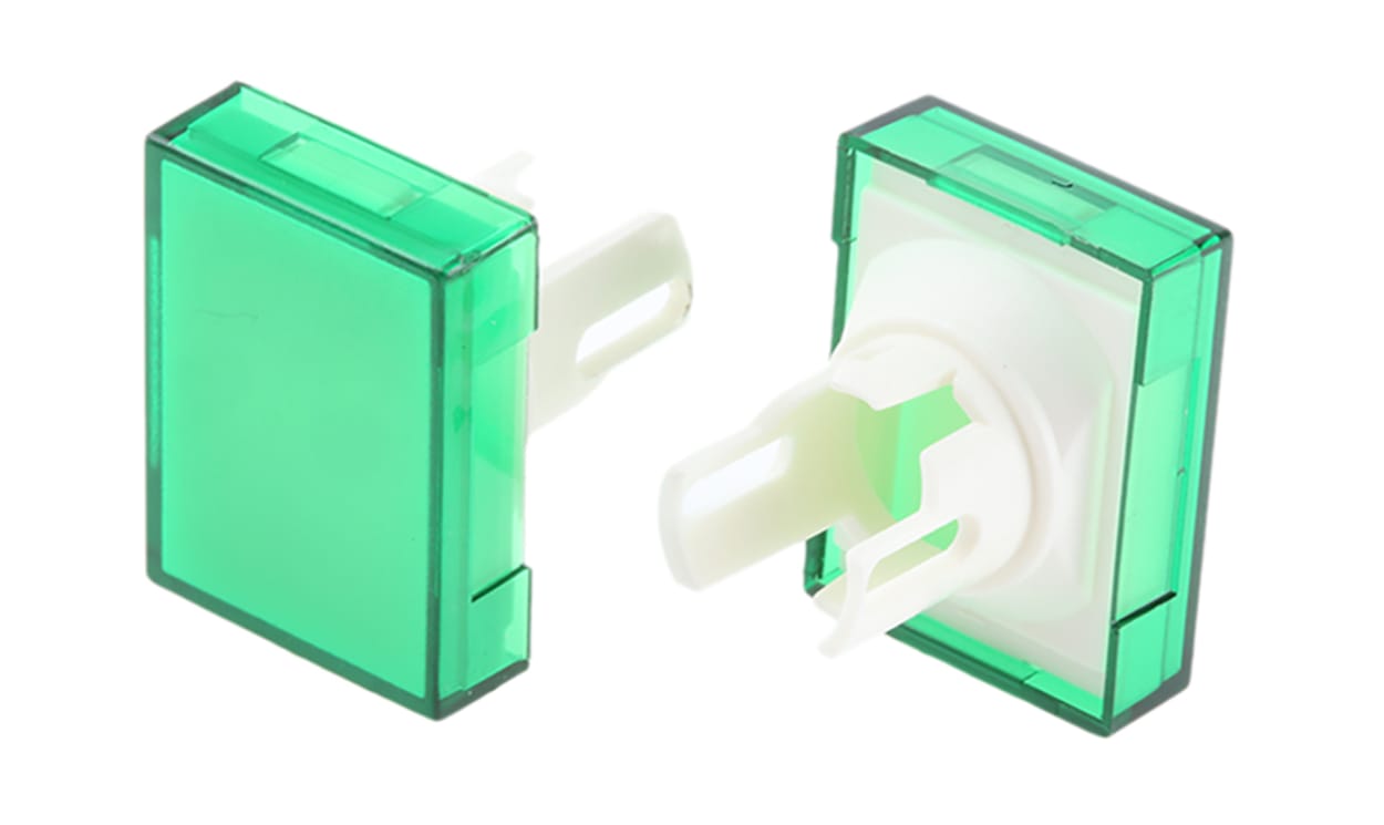 Omron A3CJ-500G, Green Rectangular Push Button Lens
