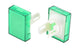 Omron A3CJ-500G, Green Rectangular Push Button Lens