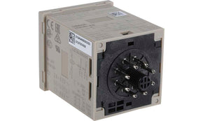 Omron H3CR-A8 AC24-48/DC12-48, H3CR Series DIN Rail, Panel Mount Timer Relay, 12 → 48 V dc, 24 → 48V ac, 2-Contact, 0.05 s