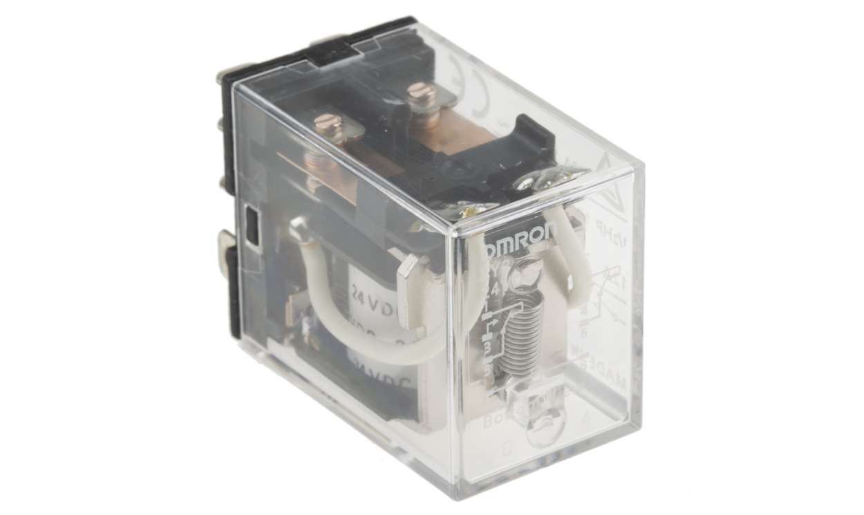 Omron LY2 24VDC, Plug In Power Relay, 24V dc Coil, 10A Switching Current, DPDT