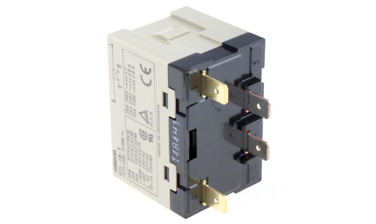 Omron G7L-1A-T DC12, Panel Mount Power Relay, 12V dc Coil, 30A Switching Current, SPST - generaltechuae