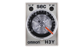 Omron H3Y-4 DC24 10S, H3Y-4 Series DIN Rail, Surface Mount Timer Relay, 24V dc, 4-Contact, 0.5 → 10s, 1-Function, 4PDT