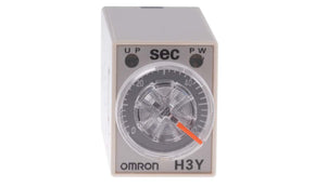 Omron H3Y-4 DC24 60S, H3Y-4 Series DIN Rail, Surface Mount Timer Relay, 24V dc, 4-Contact, 2 → 60s, 1-Function, 4PDT