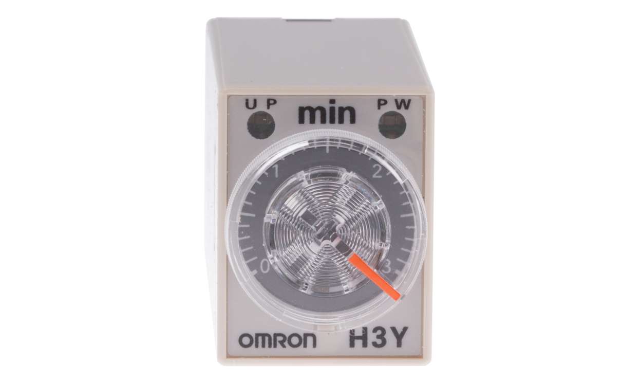 Omron H3Y-4 AC24 3M, H3Y-4 Series DIN Rail, Surface Mount Timer Relay, 24V ac, 4-Contact, 0.1 → 3min, 1-Function, 4PDT - generaltechuae