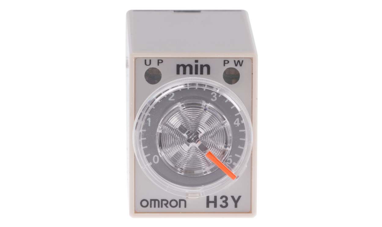 Omron H3Y-4 AC24 5M, H3Y-4 Series DIN Rail, Surface Mount Timer Relay, 24V ac, 4-Contact, 0.2 → 5min, 1-Function, 4PDT - generaltechuae
