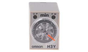 Omron H3Y-4 100-120VAC 3M, H3Y-4 Series DIN Rail, Surface Mount Timer Relay, 100 → 120V ac, 4-Contact, 0.1 → 3min, 1-Function,