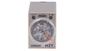 Omron H3Y-4 100-120VAC 5M, H3Y-4 Series DIN Rail, Surface Mount Timer Relay, 100 → 120V ac, 4-Contact, 0.2 → 5min, 1-Function,