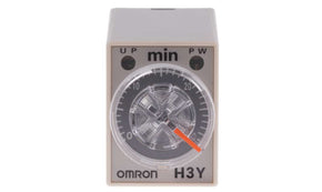 Omron H3Y-4 100-120VAC 30M, H3Y-4 Series DIN Rail, Surface Mount Timer Relay, 100 → 120V ac, 4-Contact, 1 → 30min, 1-Function,