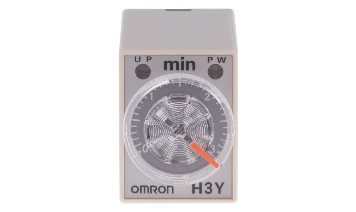 Omron H3Y-4 AC200-230 3M, H3Y-4 Series DIN Rail, Surface Mount Timer Relay, 200 → 230V ac, 4-Contact, 0.1 → 3min, 1-Function, - generaltechuae