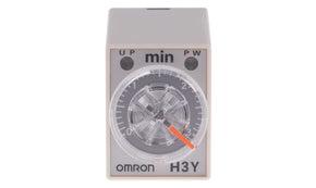 Omron H3Y-4 AC200-230 3M, H3Y-4 Series DIN Rail, Surface Mount Timer Relay, 200 → 230V ac, 4-Contact, 0.1 → 3min, 1-Function,
