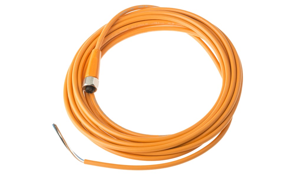 ifm EVT001, Female 4 way M12 to Unterminated Sensor Actuator Cable, 5m