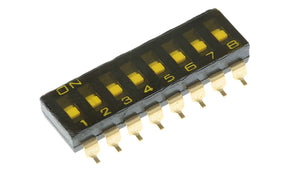 Omron A6S-8102-H, 8 Way Surface Mount DIP Switch 8P
