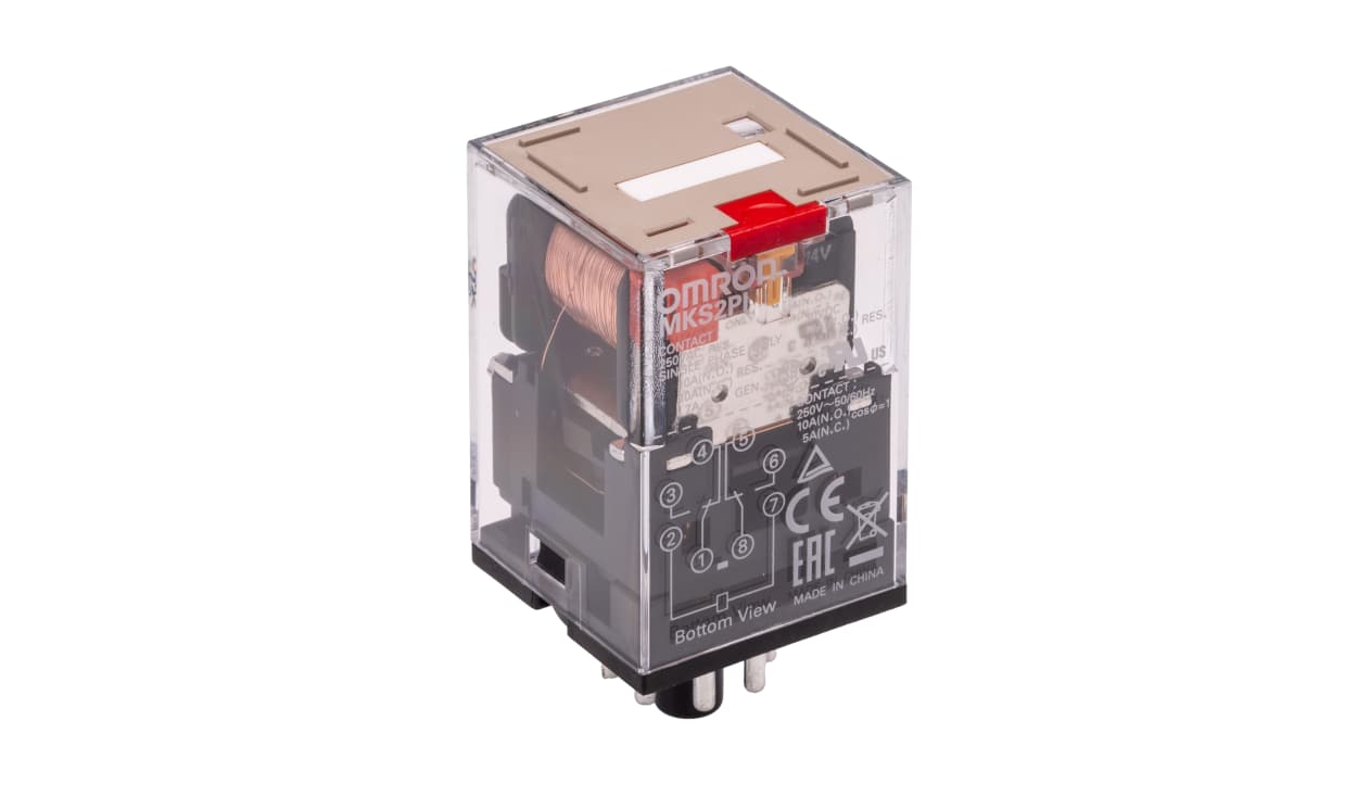 Omron MKS2PI 24VAC, Plug In Relay, 24V ac Coil, 10A Switching Current, DPDT