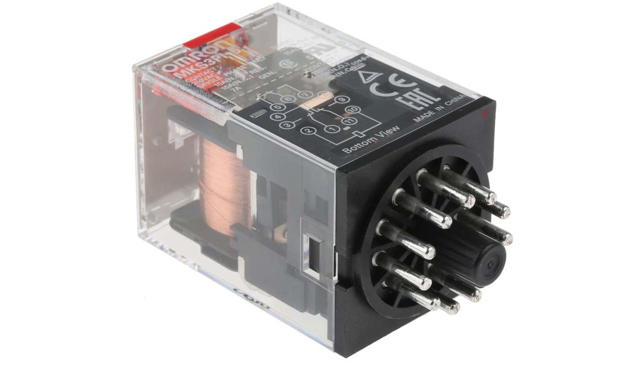 Omron MKS3PI-5 230VAC, Plug In Power Relay, 230V ac Coil, 10A Switching Current, 3PDT