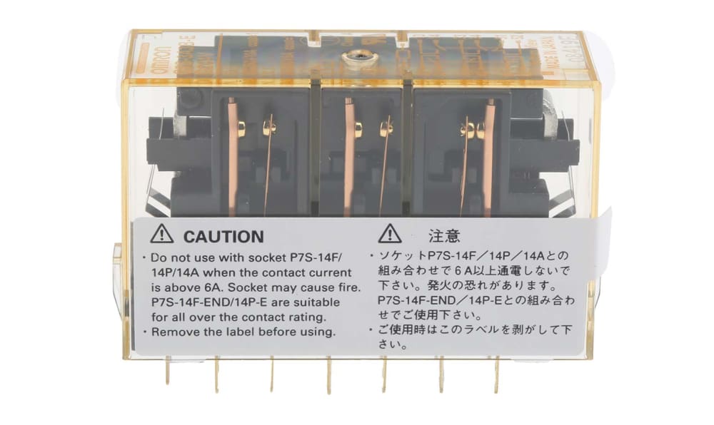 Omron G7S-3A3B-E DC24, PCB Mount Force Guided Relay, 24V dc Coil Voltage, 6 Pole, 3PST-NO/3PST-NC