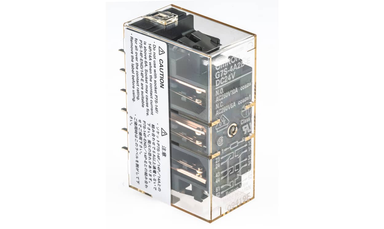 Omron G7S-4A2B-E DC24, PCB Mount Force Guided Relay, 24V dc Coil Voltage, 6 Pole, 4PST, DPST - generaltechuae