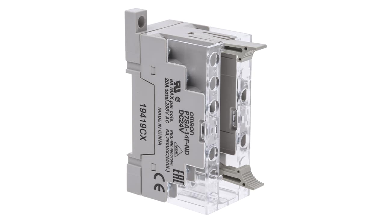 Omron P7SA-14F-ND 24VDC, G7SA 14 Pin 24V dc DIN Rail Relay Socket, for use with G7SA Series - generaltechuae
