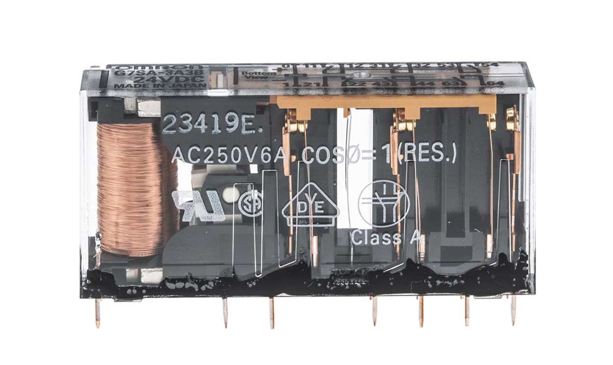 Omron G7SA-3A3B 24VDC, PCB Mount Force Guided Relay, 24V dc Coil Voltage, 6 Pole, 3PDT - generaltechuae