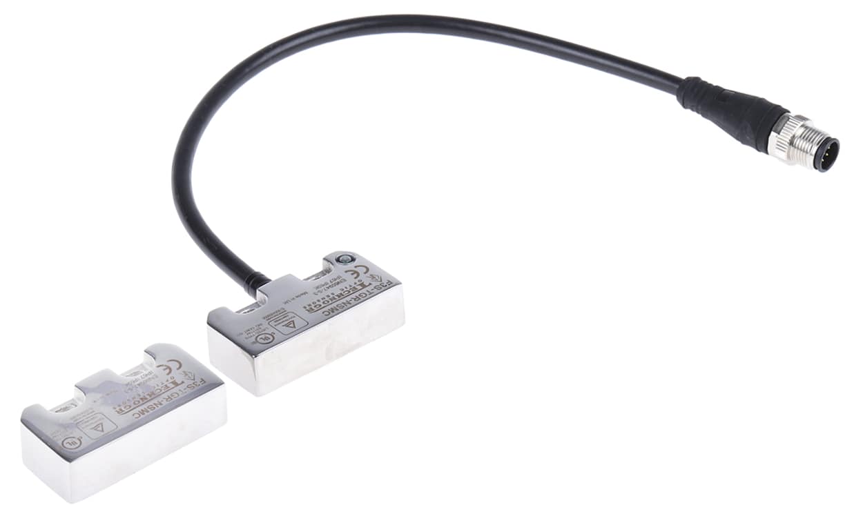 Omron F3S-TGR-NSMC-21-M1J8, F3S Series Magnetic Non-Contact Safety Switch, 24V dc, Stainless Steel Housing, NO/2NC, M12