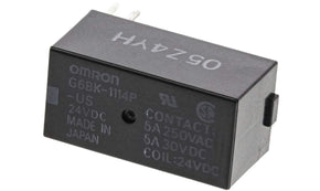 Omron G6BK-1114P-US DC24, PCB Mount Latching Power Relay, 24V dc Coil, 5A Switching Current, SPST