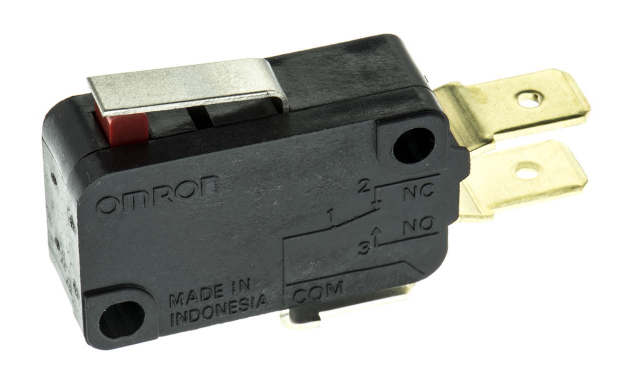 Omron V-161-1C5, Short Lever Micro Switch, Tab Terminal, 16 A @ 250 V ac, SP-CO, IP40