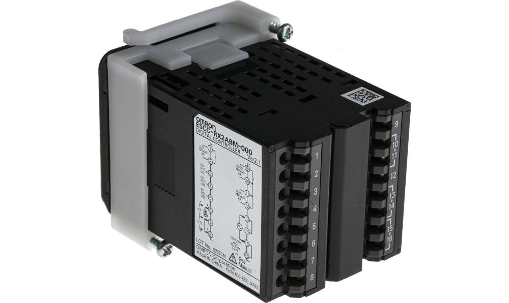 Omron E5CC-RX2ABM-000, E5CC Panel Mount PID Temperature Controller, 96 x 96mm 1 Input, 1 Output Relay, 100 → 240 V ac Supply Voltage