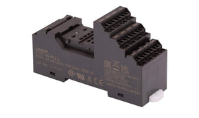 Omron PYF-14-PU-L, MY4 14 Pin 250V ac DIN Rail Relay Socket, for use with H3Y Series Timer, H3YN Series Timer