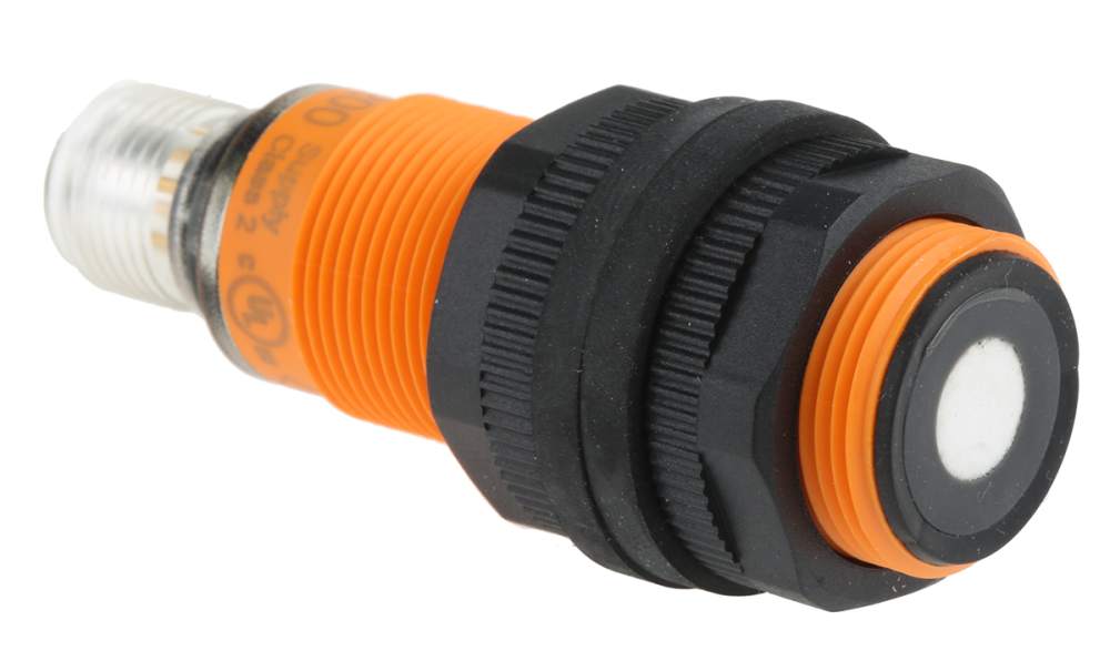 ifm UGT200, Ultrasonic Threaded Barrel Proximity Sensor, M18, 300 mm Detection, PNP NO/NC, 10 → 30 V dc