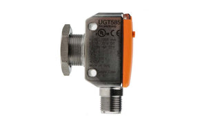 ifm UGT585, Ultrasonic Block Proximity Sensor, M18, 1.2 m Detection, PNP NO/NC, 10 → 30 V dc