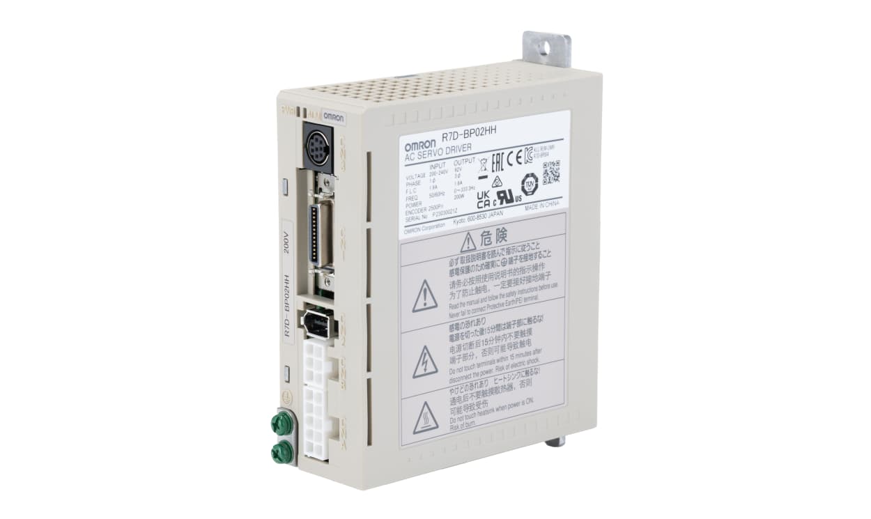 Omron R7D-BP02HH, 200 W Servo Drive, 230 V ac, 1 Phase, 4.9 A, Pulse Function, 230 V ac - generaltechuae