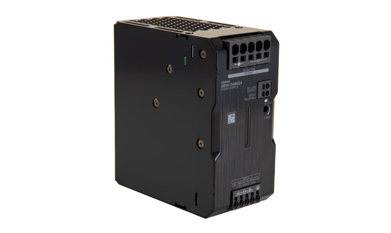 Omron S8VK-S48024, S8VK-S DIN Rail Power Supply, 85 → 264 V ac / 90 → 350V dc ac, dc Input, 24V dc dc Output, 20A