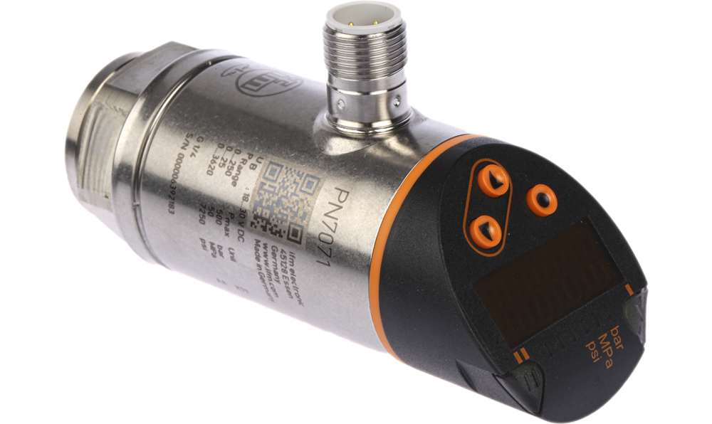ifm PN7071, Pressure Sensor, 0bar Min, 250bar Max, 2x PNP/NPN-NO/NC Output, Relative Reading