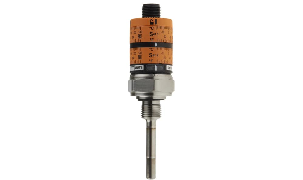 ifm TK7110, PT1000 RTD Sensor, 6mm Dia, 50mm Long, 4 Wire, G1/4, ±0.1 °K +145°C Max