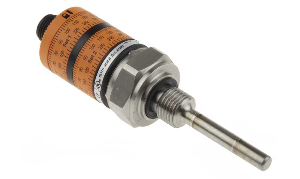 ifm TK7110, PT1000 RTD Sensor, 6mm Dia, 50mm Long, 4 Wire, G1/4, ±0.1 °K +145°C Max