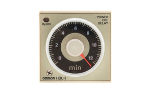 Omron H3CR-H8L 24VAC/DC M, H3CR Series DIN Rail, Panel Mount Timer Relay, 24V ac/dc, 2-Contact, 0.05 → 12min, 1-Function, DPDT