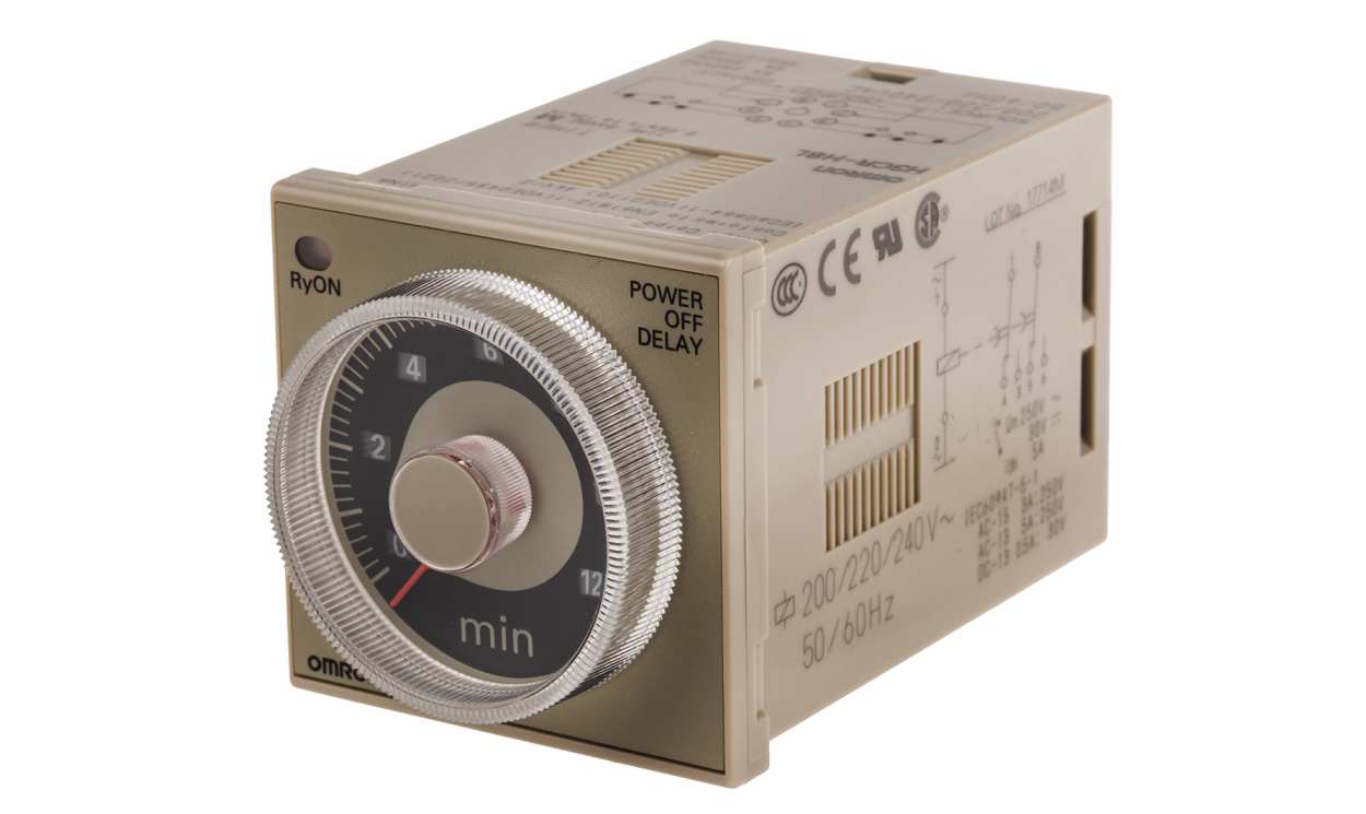Omron H3CR-H8L 200-240VAC M, H3CR Series DIN Rail, Panel Mount Timer Relay, 200 → 240V ac, 2-Contact, 0.05 → 12min, 1-Function, - generaltechuae