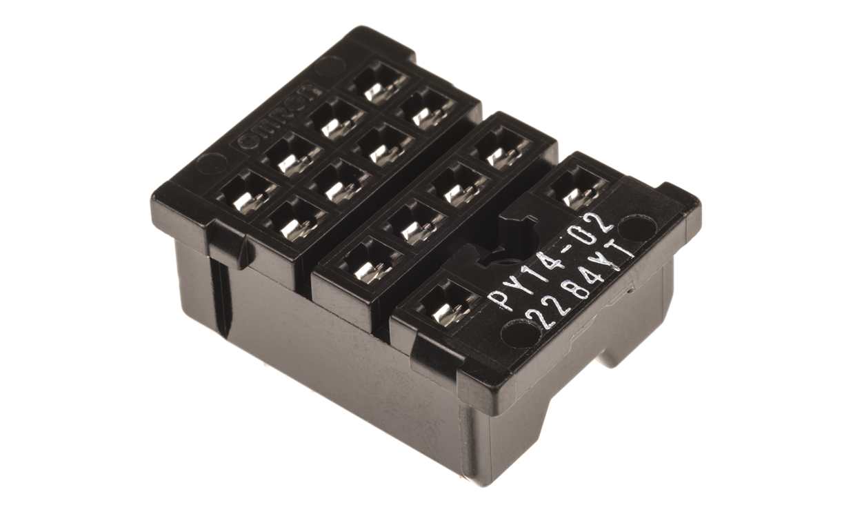 Omron PY14-02, MY4 14 Pin 250V ac PCB Mount Relay Socket, for use with MY4IN, MY4IN1, MY4IN1-D2, MY4IN-CR, MY4IN-D2, MY4N, - generaltechuae