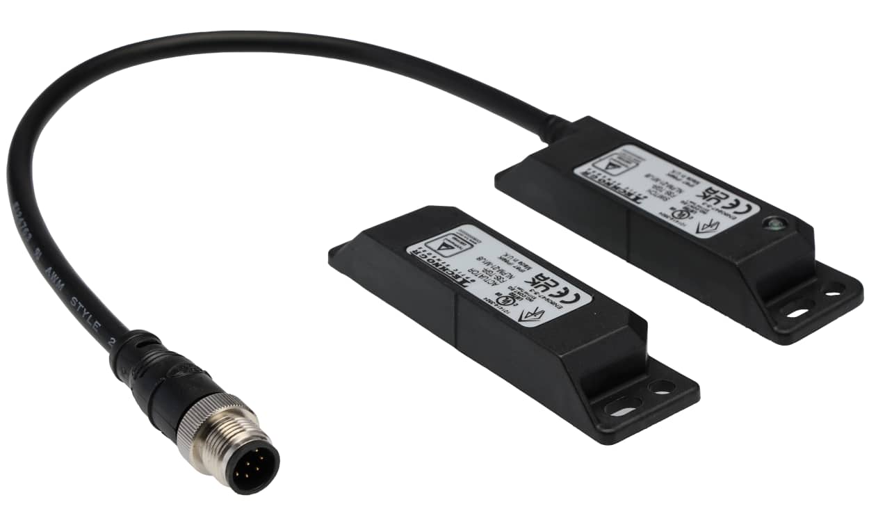 Omron F3S-TGR-NLPM-21-M1J8, F3S-TGR Series Magnetic Non-Contact Safety Switch, 24V dc, Plastic Housing, NO/2NC, M12