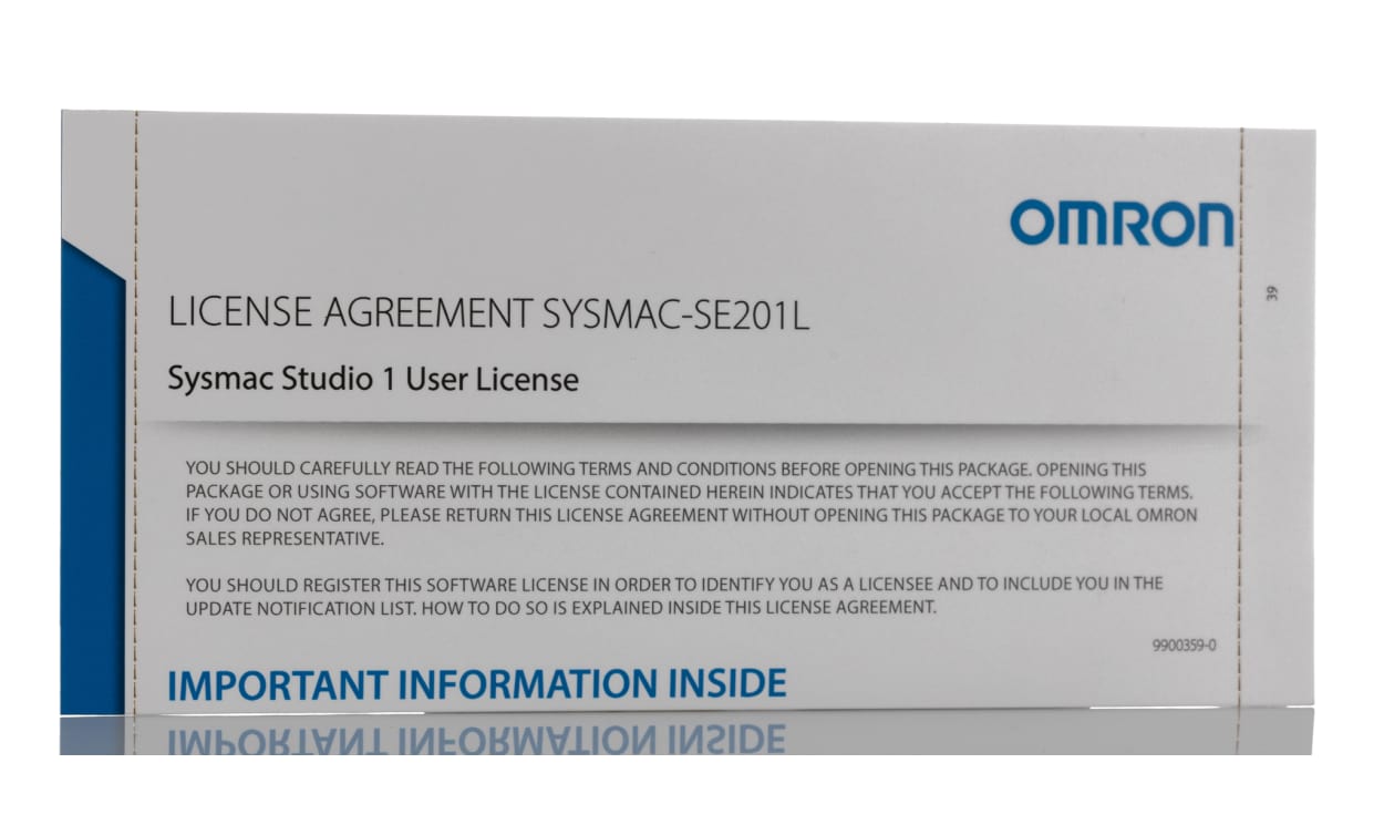 Omron SYSMAC-SE201L, Sysmac Studio Full Edition Programming Software Software