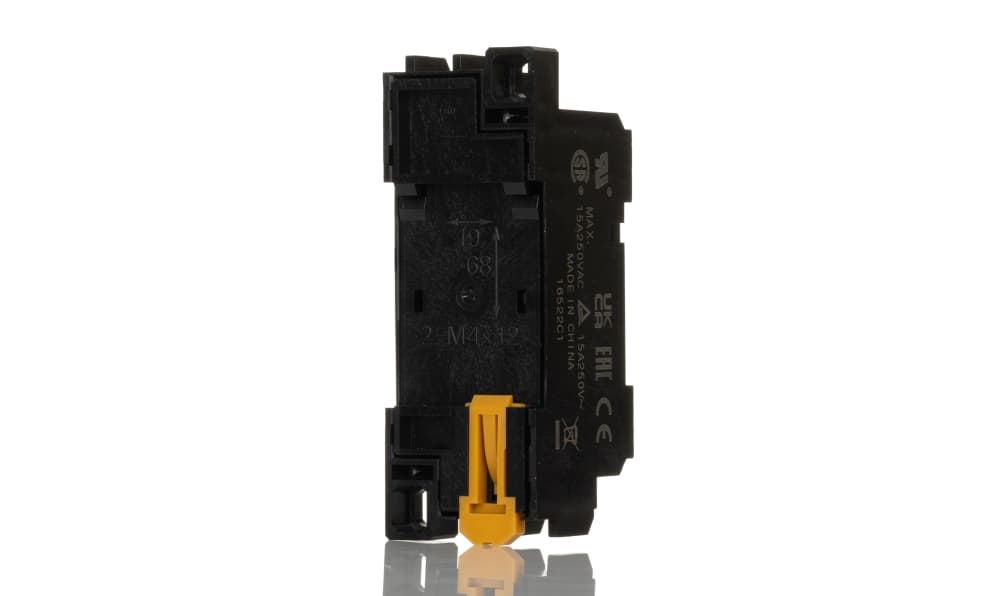 Omron PTFZ-08-E, LY 8 Pin 2000V DIN Rail Relay Socket, for use with LY Series Bi-polar Relay