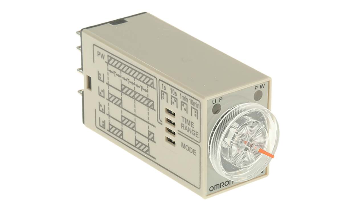 Omron H3YN-2 AC24, H3YN Series DIN Rail, Panel Mount Timer Relay, 24V ac, 2-Contact, 0.1 s → 10min - generaltechuae