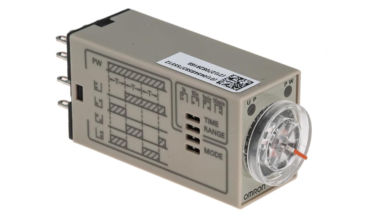 Omron H3YN-4 DC24, H3YN Series DIN Rail, Panel Mount Timer Relay, 24V dc, 4-Contact, 0.1 s → 10min, 4PST - generaltechuae