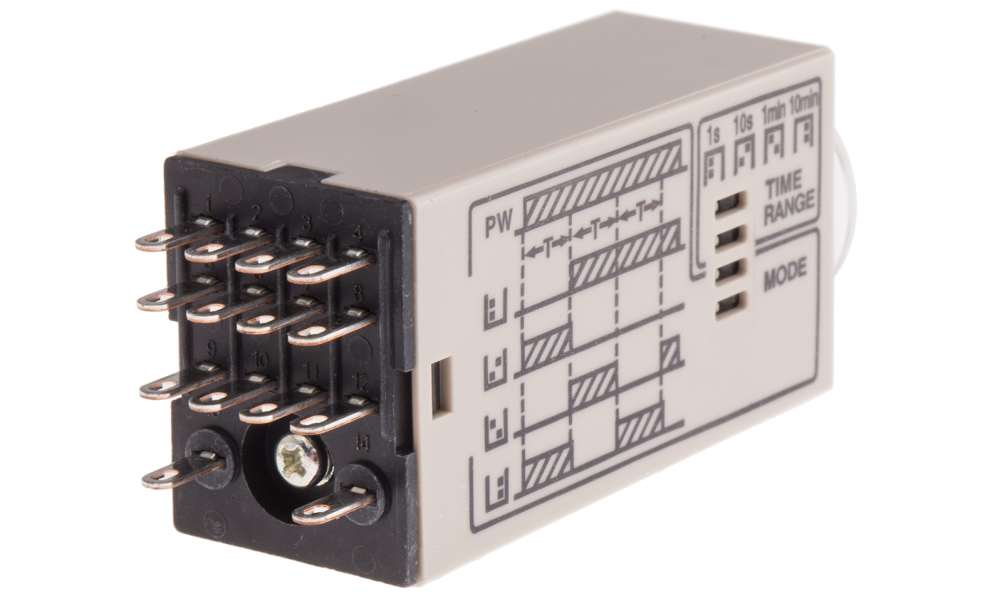 Omron H3YN-4 AC24, H3YN Series DIN Rail, Panel Mount Timer Relay, 24V ac, 4-Contact, 0.1 s → 10min