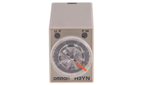 Omron H3YN-41 AC200-230, H3YN Series DIN Rail, Panel Mount Timer Relay, 200 → 230V ac, 4-Contact, 0.1 min → 10h