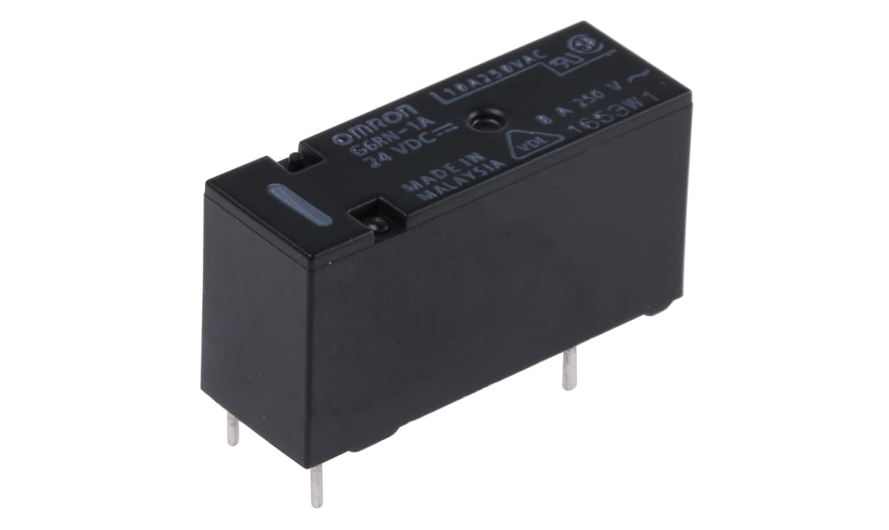 Omron G6RN-1A DC24, PCB Mount Power Relay, 24V dc Coil, 8A Switching Current, SPST - generaltechuae